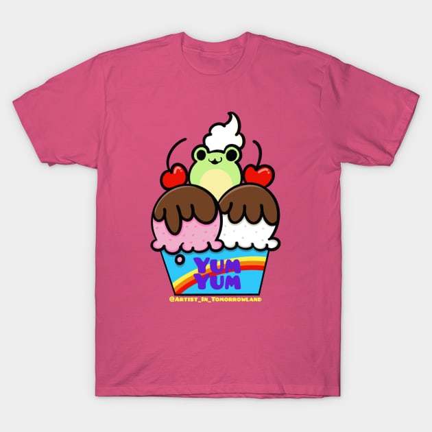 Froggy Sundae T-Shirt by Artist_In_Tomorrowland